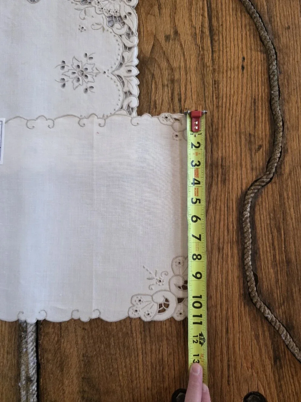 Vintage Hand Embroidered And Cut Lace Placemats Made In Portugal
